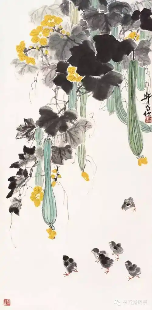 技法篇写意丝瓜的步骤画法