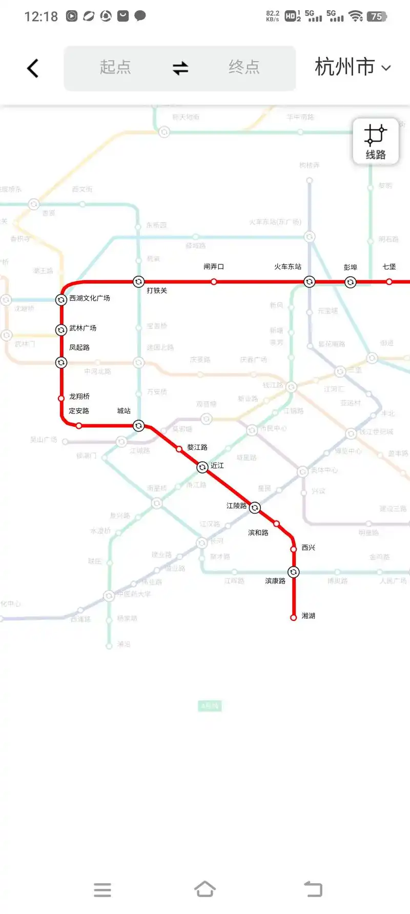 杭州地铁1号线.#路线图 #轨道交通 #高德地图 #交通 # - 抖音
