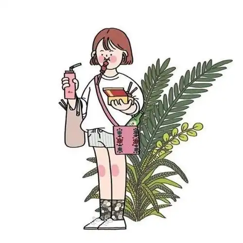 手绘日系ins风插画(ins插画师用简笔画记录自己每天的穿搭)(2)