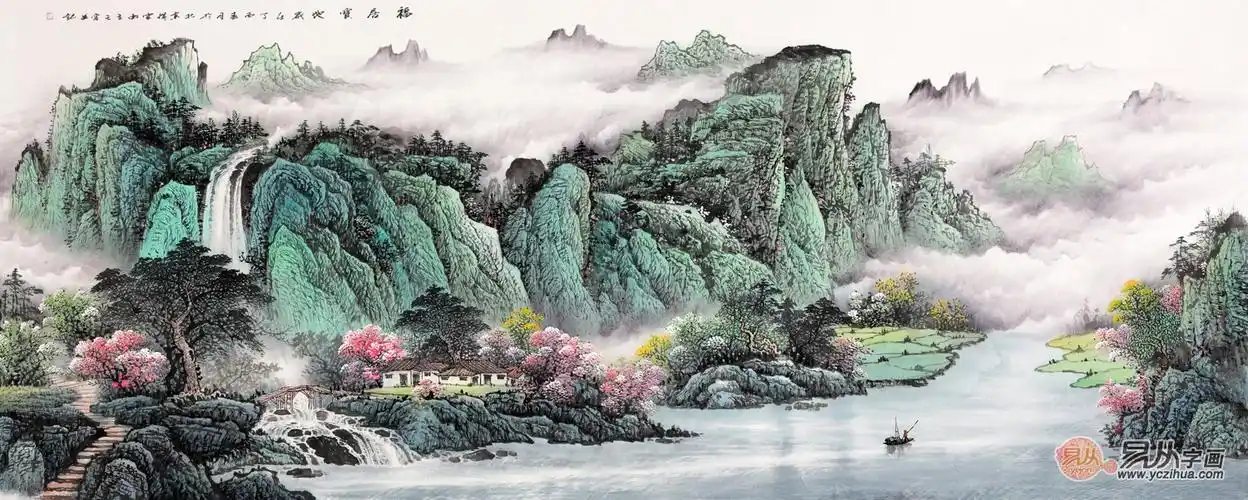 并且用山水画装饰的客厅极上档次,彰显家庭主人的品味之