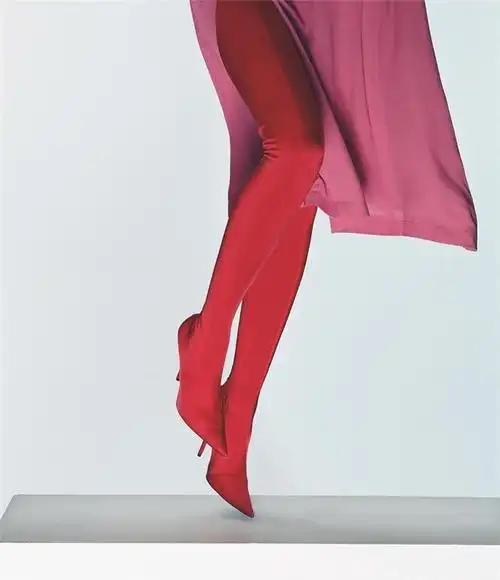 裤靴一体过膝长靴女超长迪丽热巴同款大腿春秋超高跟靴细跟靴 黑色 42