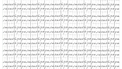 财务数字字帖临摹