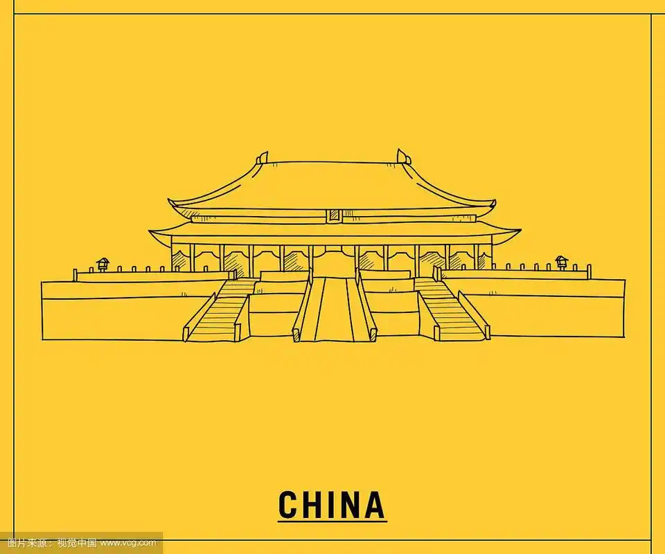 紫禁城手绘草图