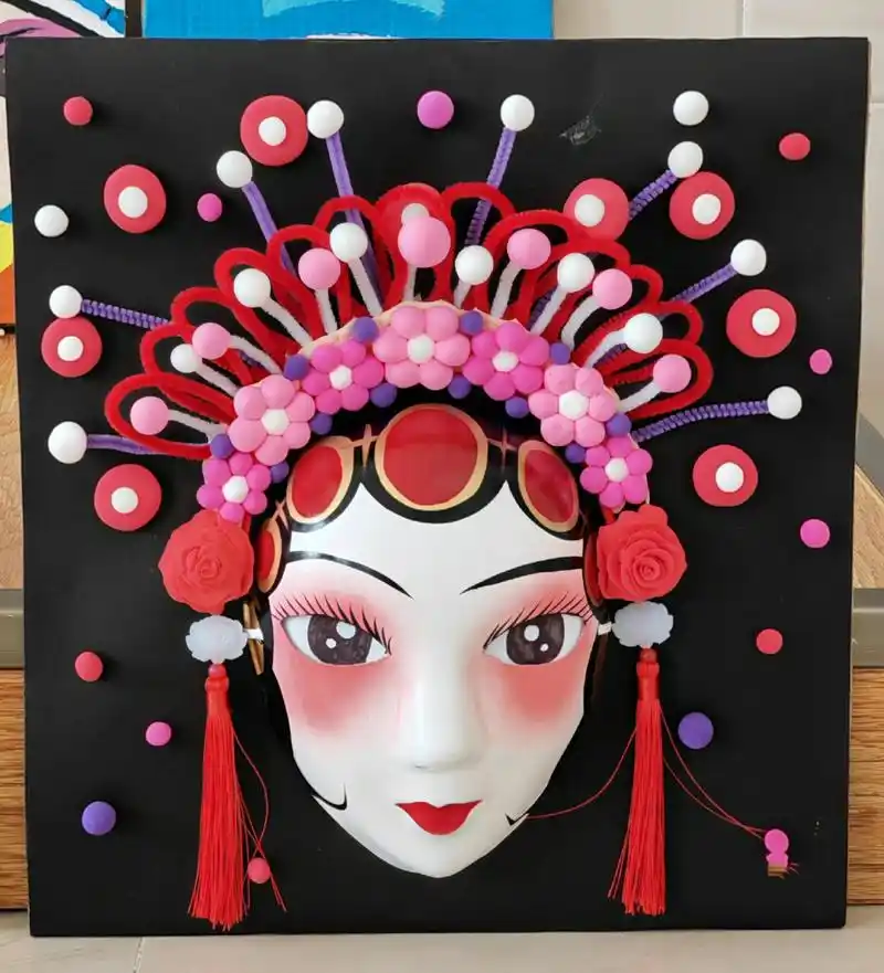 戏曲主题-彩泥京剧脸谱 脸谱,是中国传统戏曲演员脸上的绘画,用于舞台