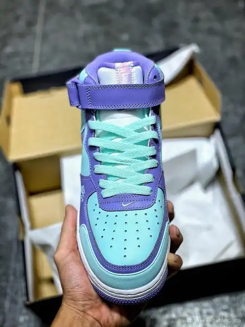 nike  air force 1空军一号中帮板鞋 3m反光 紫罗兰 货号:cv3039-107