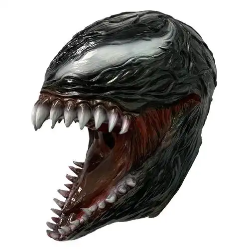 毒液面具致命守护者乳胶头套复联4英雄脸谱面罩万圣节venom mask