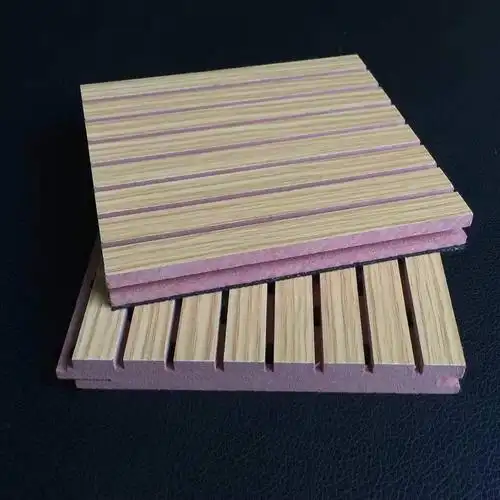 红芯阻燃槽孔木质吸音板防火吸音板厂家