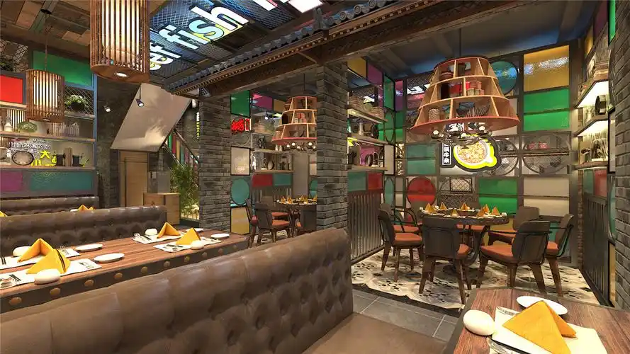 小型烧烤店设计图|120平烧烤店装修效果图|空间|室内设计|scd餐饮空间