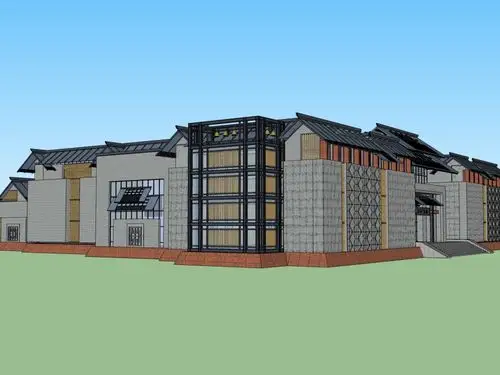 纪念馆,中式风格,2层