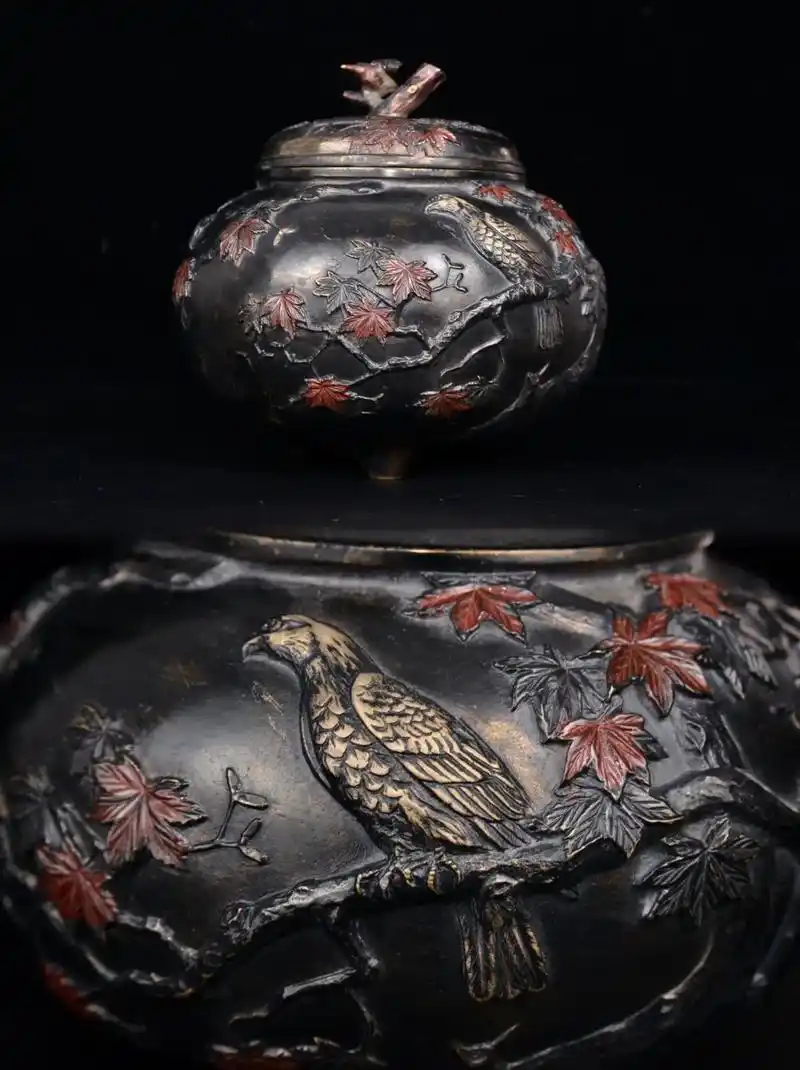 收藏级 日本铜器 香炉 喜上眉梢 茶道.收藏级 日本铜器 香 - 抖音