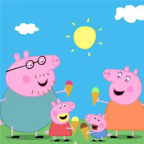 小猪佩奇一家图片头像,动漫头像图片