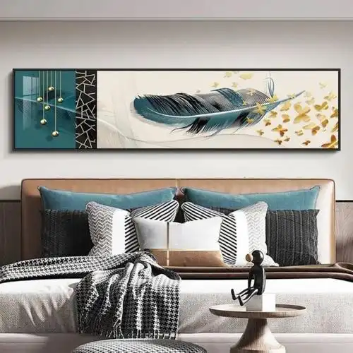 卧室床头背景墙装饰画现代简约2021新款主卧壁画房间客厅墙面挂画