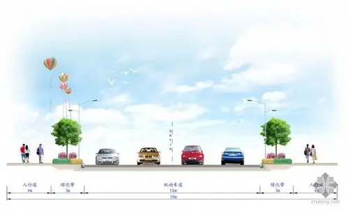 南方某道路景观设计图