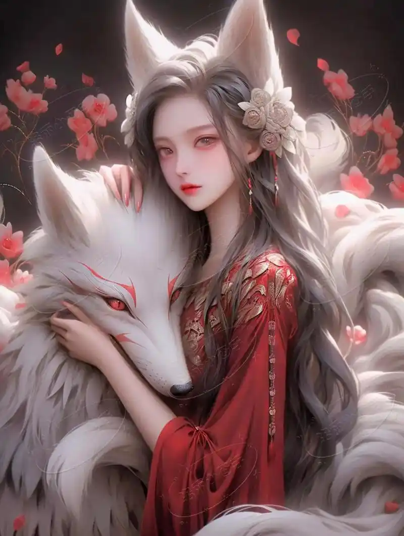 高清九尾狐仙壁纸|可做头像.狐仙来 好运来 9490统统来  - 抖音