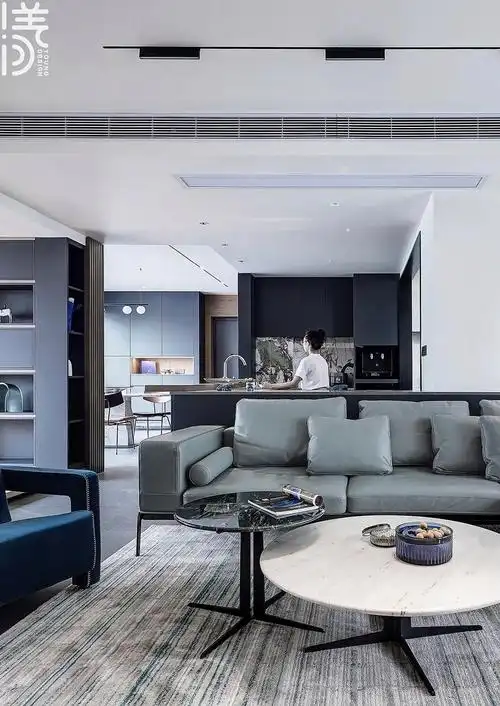 现代简约蓝色装修风格,蓝灰色轻奢风格装修
