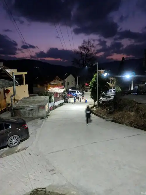 超级夜景宁静的乡村