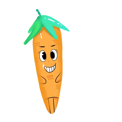 清新手绘风卡通胡萝卜图片