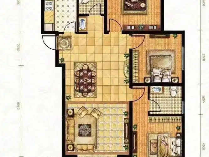 房源描述新上整租泰安西湖旁大官园社区精装三室拎包入住,沙发,床