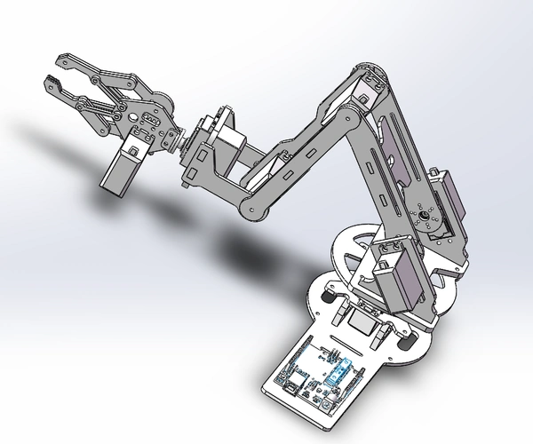 机械臂4自由度三维图下载(3.65 mb,zip格式) 三维模型