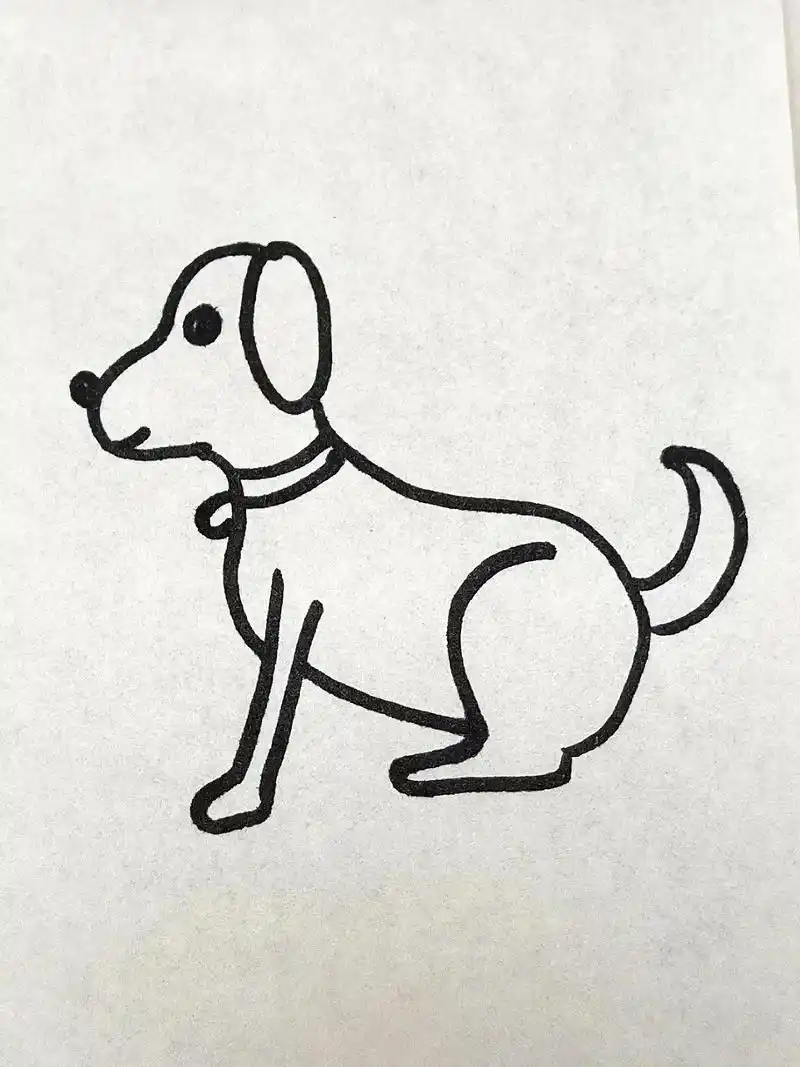 可爱的小狗简笔画