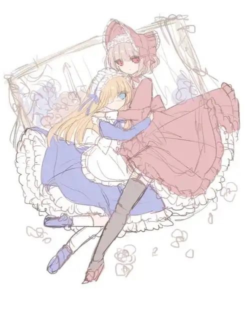 画师なななのか 动漫 插画 人物 萝莉 洋服 洛丽塔 洋装 lolita 双子