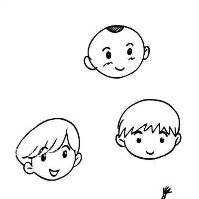 男孩头像简笔画儿童