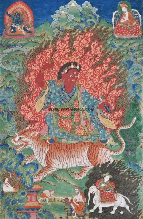 沃唐卡编号ac54013:莲师八变之忿怒莲师