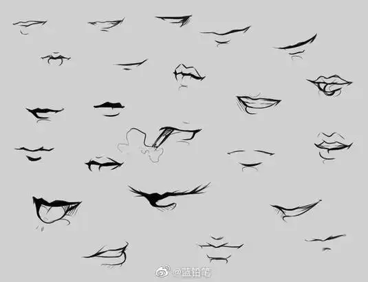 嘴巴教程画法参考动漫人物嘴巴的画法网页链接嘴巴的深入刻画原画素描
