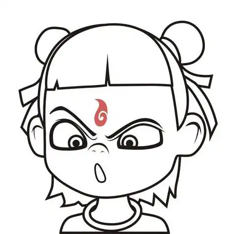 哪吒简笔画魔童降世长大后