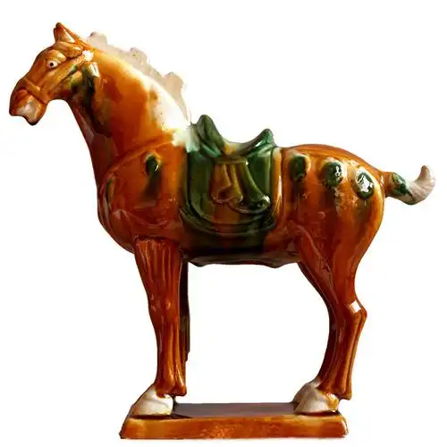 唐三彩马陶瓷马六骏马摆件家居工艺礼品马到成功摆件马上有钱对象