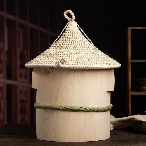 云南纯手工蒸饭木蒸蒸锅草编锅盖石锅鱼柴火灶蒸汽专用家用尖锅盖