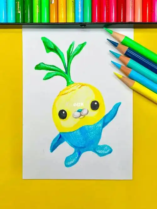 一起来画海底小纵队的小萝卜吧