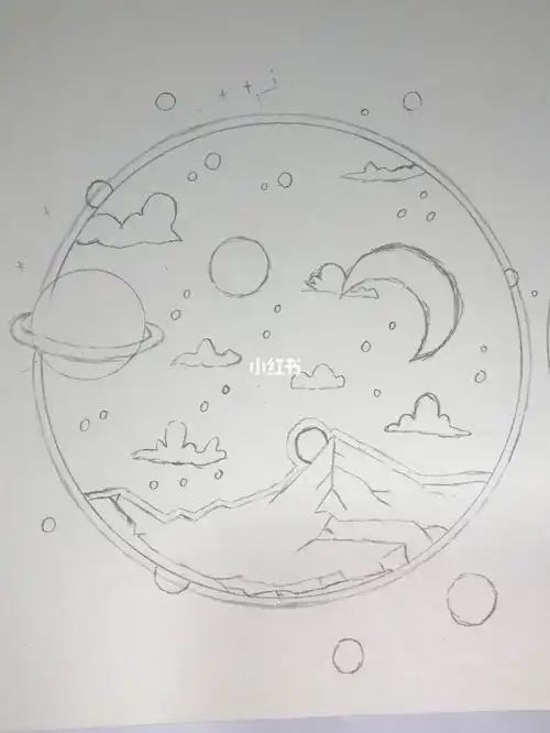 关于银河的简笔画