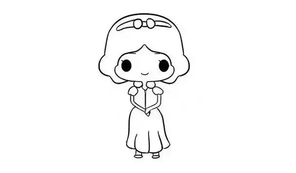 简单九步教你画白雪公主简笔画