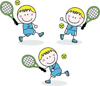 男孩,玩,羽毛球