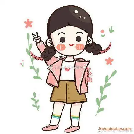 5款小女孩学生简笔画彩色图片简笔画女生可爱卡通手绘头像5款小女孩