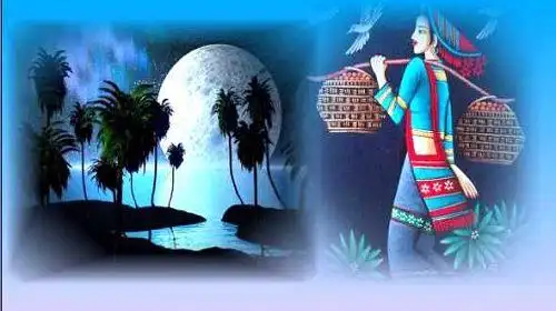 月光下的凤尾竹