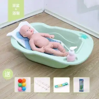 坐躺盆浴折叠浴盆盘感温儿童洗澡盆盆新生沐可浴用品婴儿折叠可婴儿浴