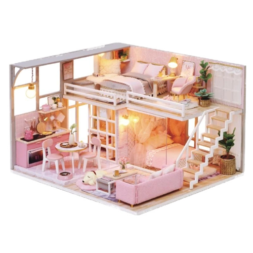 diy小屋木质模型别墅女孩少女心房子手工制作生日礼物女