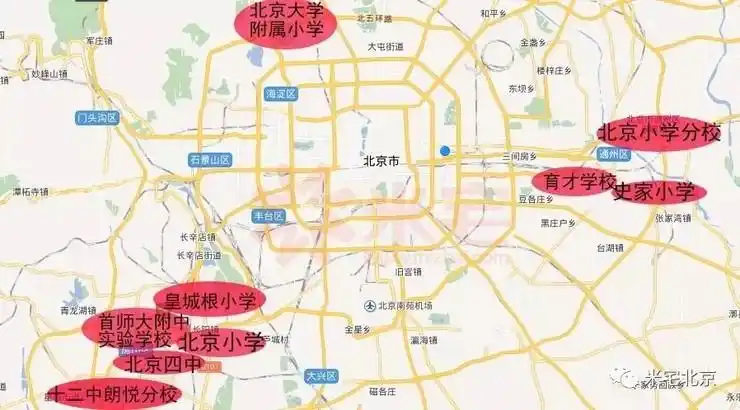 ▼北京部分分校分布图