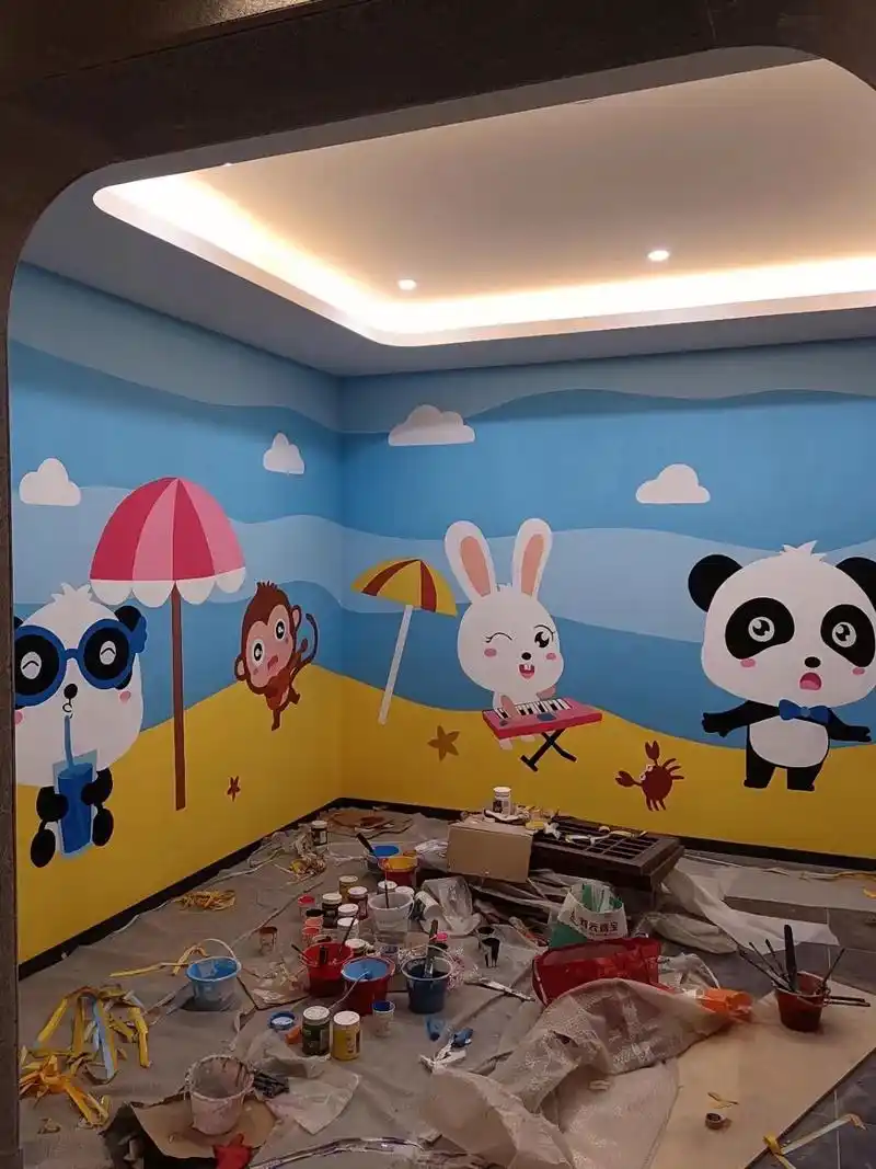 哈尔滨墙绘彩绘#哈尔滨手绘墙画,画之前需要准备什么?