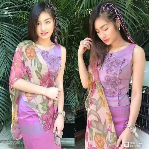 缅甸传统服饰欣赏凸显美女身材一张比一张美