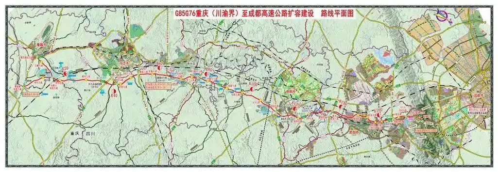 "西南第一路"成渝高速正扩容改造 四车道变八车道