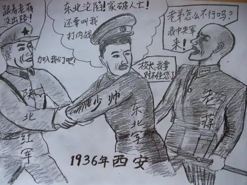 双十二事变简笔画