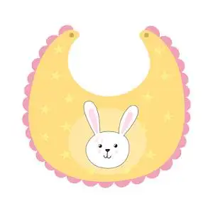 黄色卡通围兜矢量素材