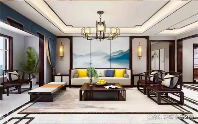 新中式风格不同于中式风格,是将现代设计理念融合中国传统文化元素的