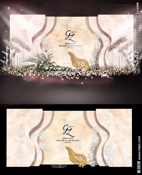 香槟色婚礼图片