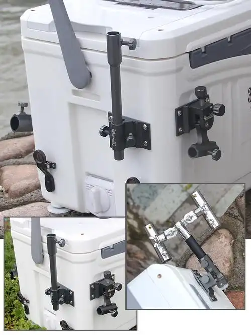 台钓箱炮台架火牛钓箱配件三件套钓鱼箱支架铝镁合金轻便插片式台钓箱