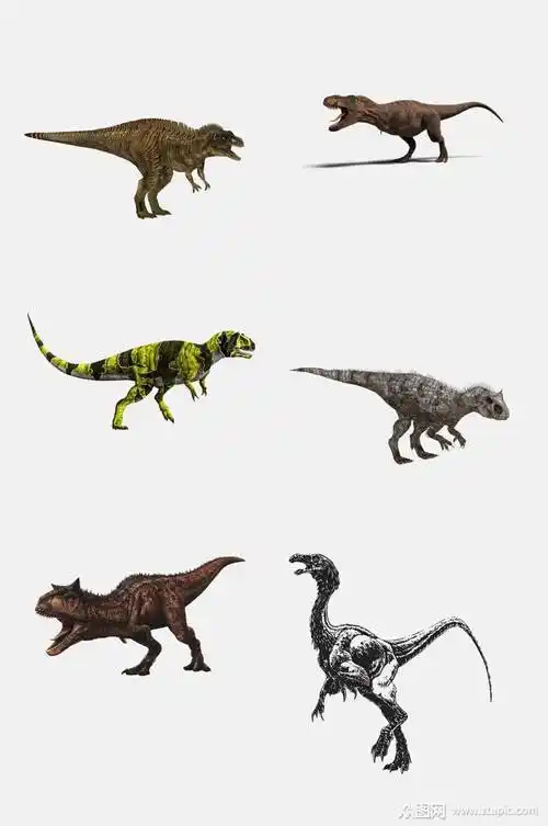 精致侏罗纪恐龙免抠素材