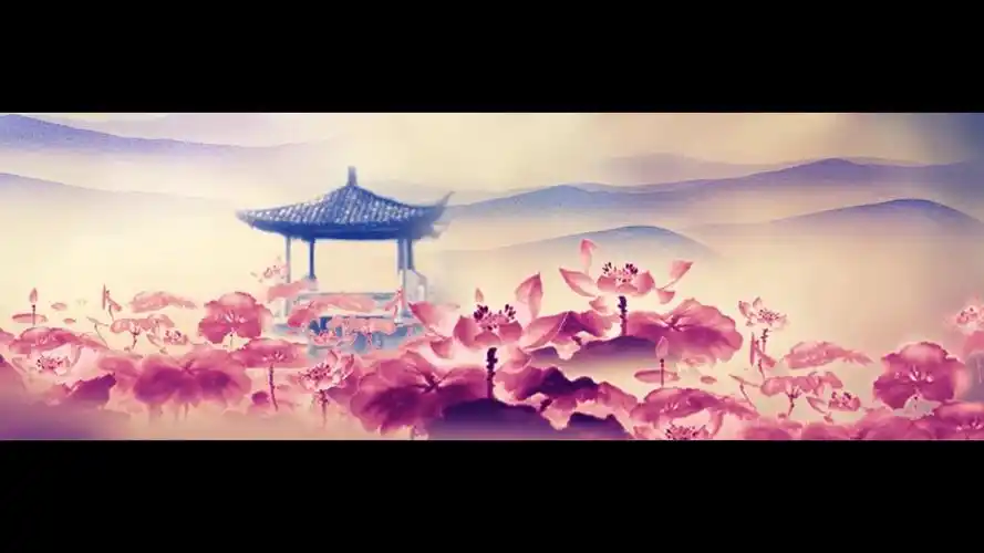 【华夏衣冠汉服社】风华录国韵 水墨画 简约 led 舞台 背景 视频 有